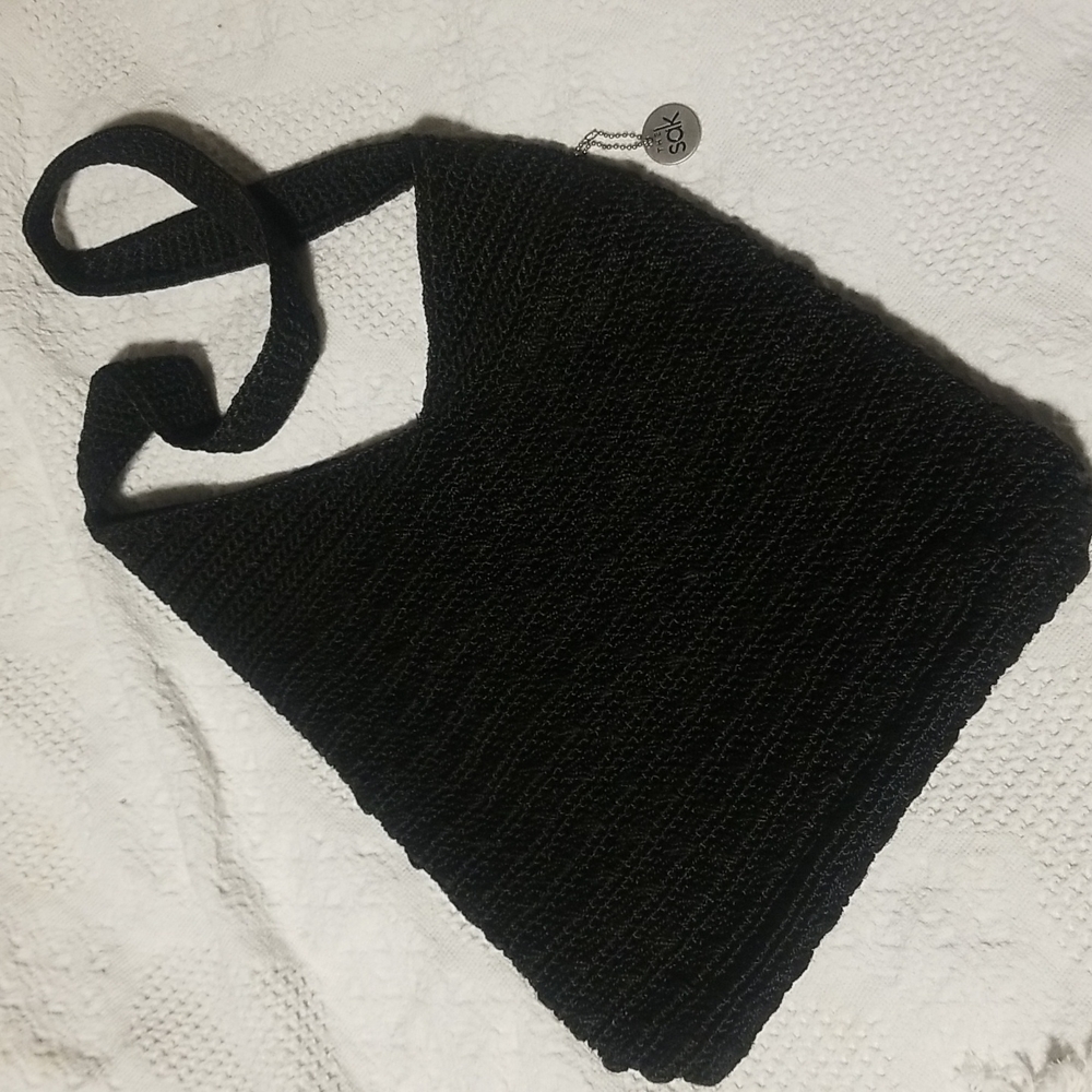 The Sak  Black Crochet Bag